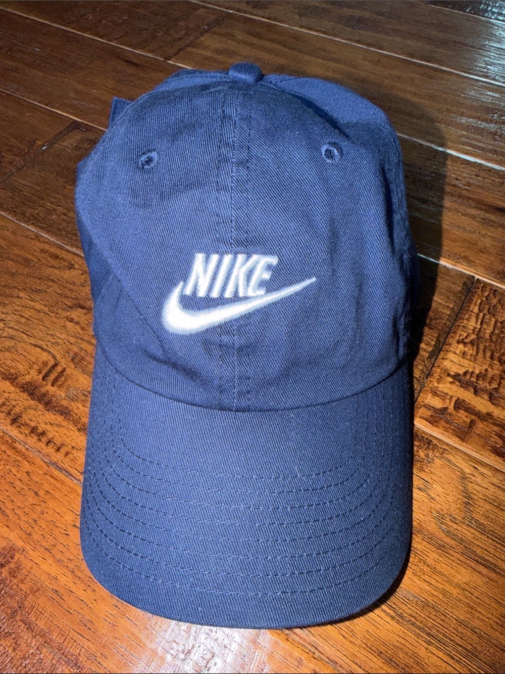 Nike Navy Unstructured Futura Wash Hat Cap, M/L, Never Worn